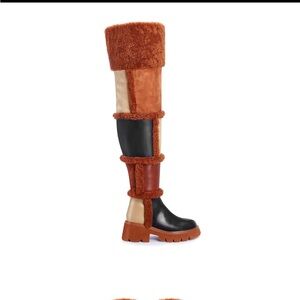 Elegant Over the Knee Multicolor Boots